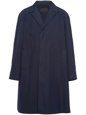 Manteau en coton Prada bleu