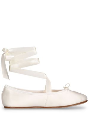 Szatén balerina cipők Repetto fehér