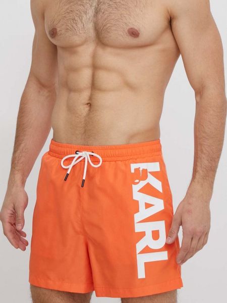 Pomarańczowe szorty Karl Lagerfeld