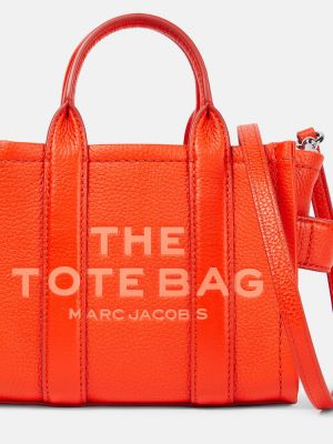 Shopper en cuir Marc Jacobs orange