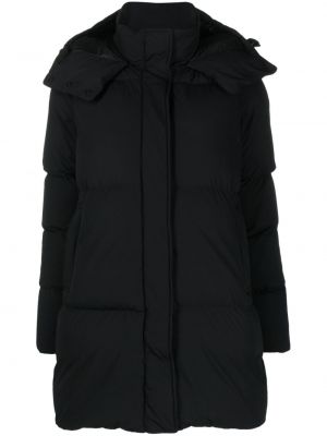 Пухено палто с качулка Aspesi черно