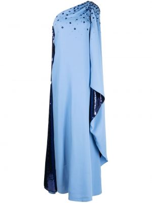 Вечерна рокля с кристали Sachin & Babi синьо