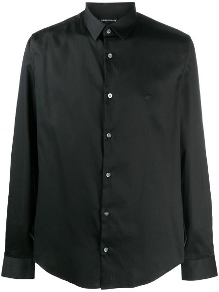 Camisa con bordado Emporio Armani negro