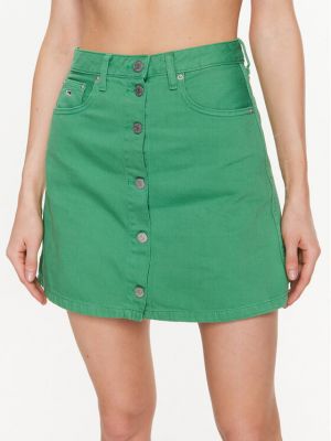 Gonna jeans Tommy Jeans verde