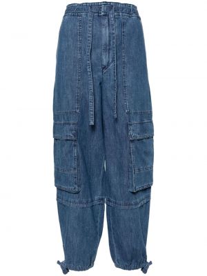 Laia lõikega kõrge vöökohaga teksapüksid Marant Etoile sinine