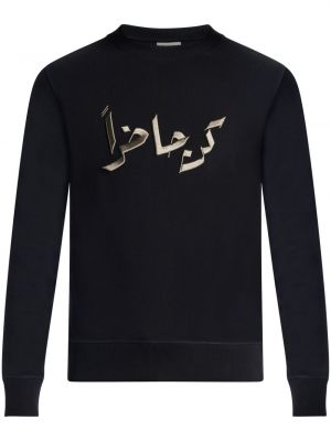 Bluza bawełniana z nadrukiem Qasimi czarna