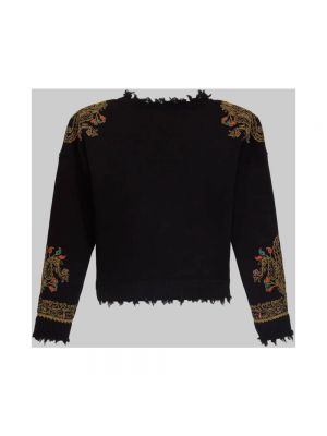 Sudadera de lana de tela jersey con estampado de cachemira Etro negro