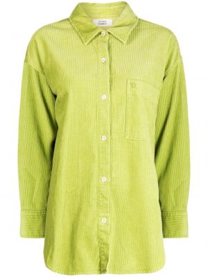 Menčestrová košeľa s výšivkou Studio Tomboy zelená