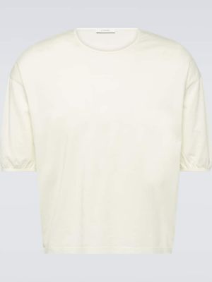 T-shirt di cotone in jersey Lemaire giallo