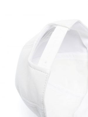 Haftowana czapka z daszkiem bawełniana Courreges biała