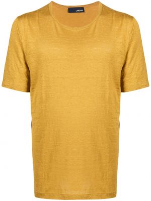 Ленена тениска Lardini жълто