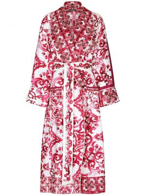 Svileni kaput s printom Dolce & Gabbana