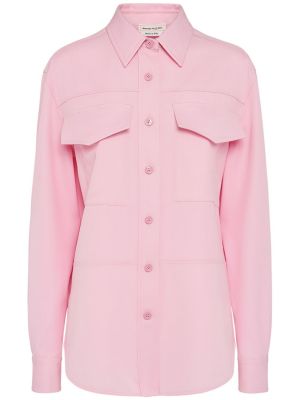 Camisa de algodón Alexander Mcqueen rosa