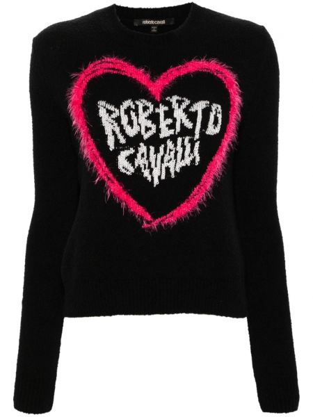 Пуловер Roberto Cavalli черно