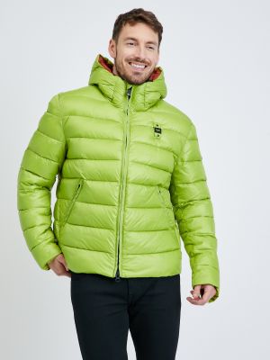 Světle zelená pánská zimní prošívaná bunda Blauer Giubbini