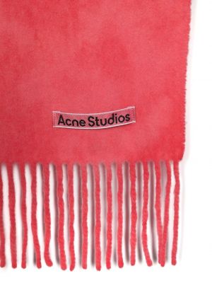 Echarpe en laine avec applique Acne Studios rose