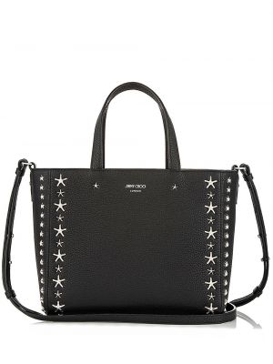 Stern leder shopper handtasche Jimmy Choo schwarz