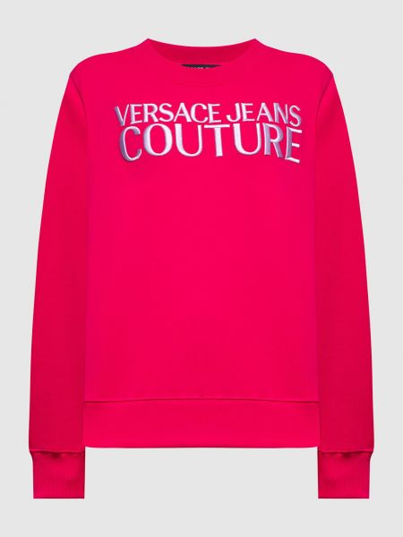 Розовый свитшот с вышивкой Versace Jeans Couture