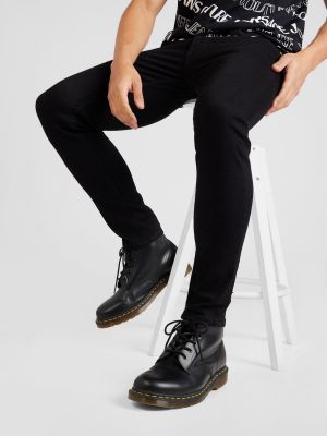 Slim fit priliehavé chinos nohavice Versace Jeans Couture čierna