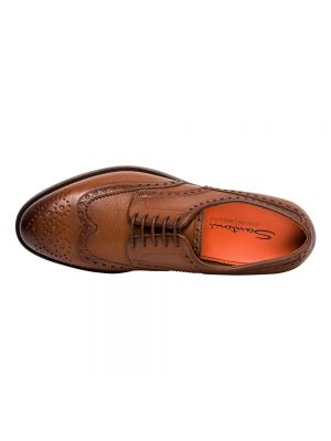 Zapatos brogues de cuero Santoni marrón