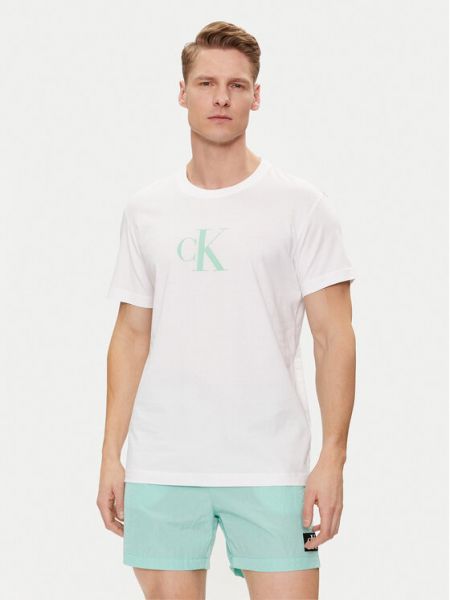 Marškinėliai Calvin Klein Swimwear balta