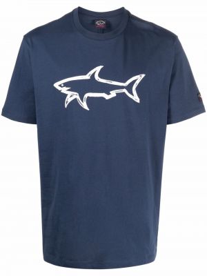 T-shirt mit print Paul & Shark blau