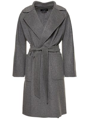 Vlněný kabát Weekend Max Mara šedý