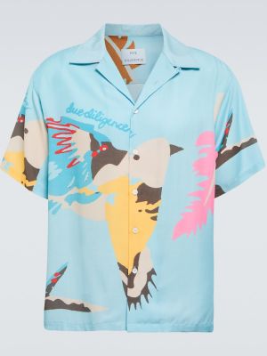 Krekls ar apdruku Due Diligence zils