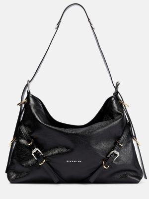 Kožna torba za preko ramena Givenchy crna