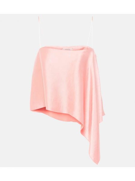 Asymmetrisk satin topp Dorothee Schumacher rosa