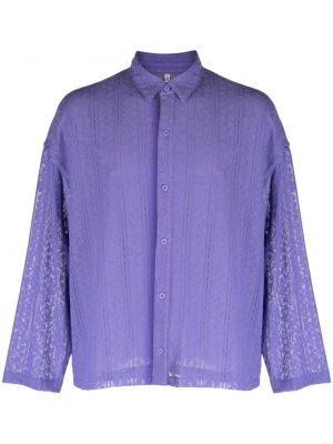 Nėriniuota gėlėta marškiniai Off Duty violetinė