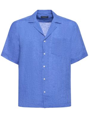Camisa de lino Frescobol Carioca azul