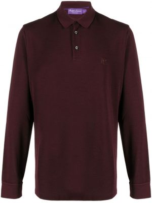 Vilnonis siuvinėtas polo marškinėliai Ralph Lauren Purple Label