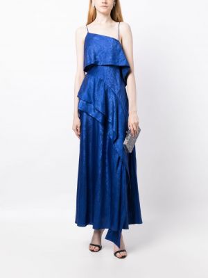 Sukienka koktajlowa plisowana Acler niebieska