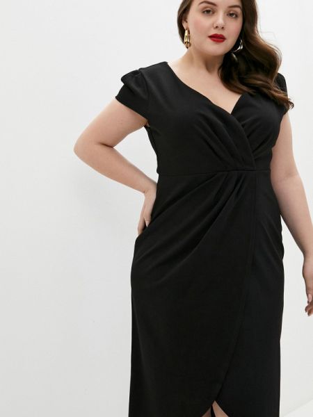 Платье Goddiva Size Plus, черное