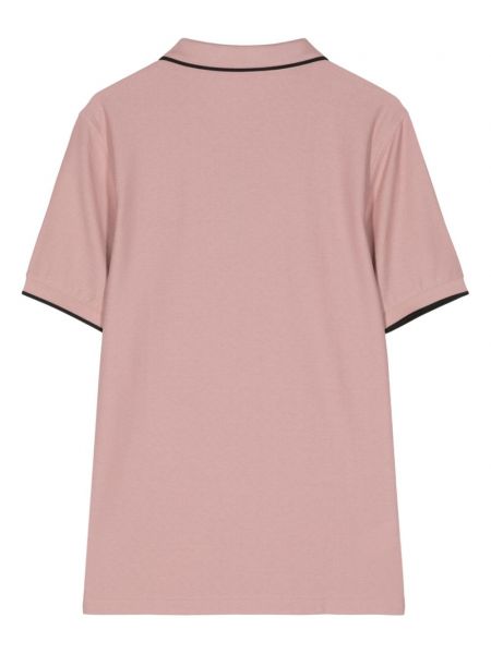 Polo krekls ar izšuvumiem ar rāvējslēdzēju Fred Perry rozā