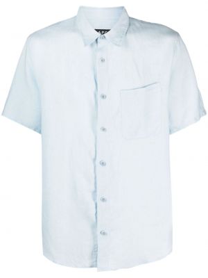 Ľanová košeľa A.p.c. modrá