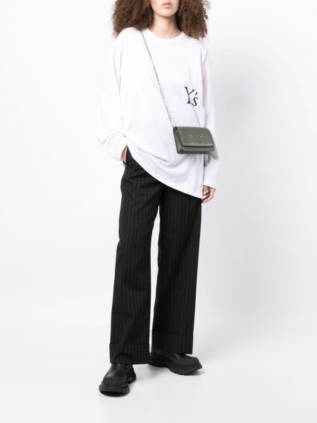 Sweatshirt aus baumwoll mit print Y's weiß