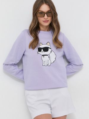 Bluză Karl Lagerfeld violet