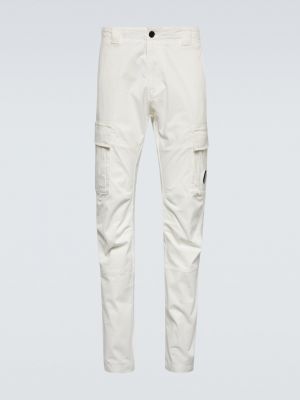 Атласные брюки карго C.p. Company белые