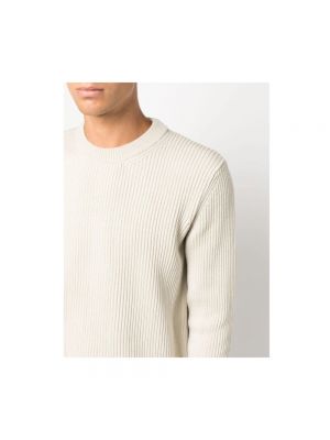 Sweter z wełny merino Roberto Collina beżowy
