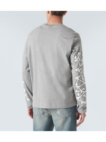 Jersey de algodón con estampado de tela jersey Amiri gris