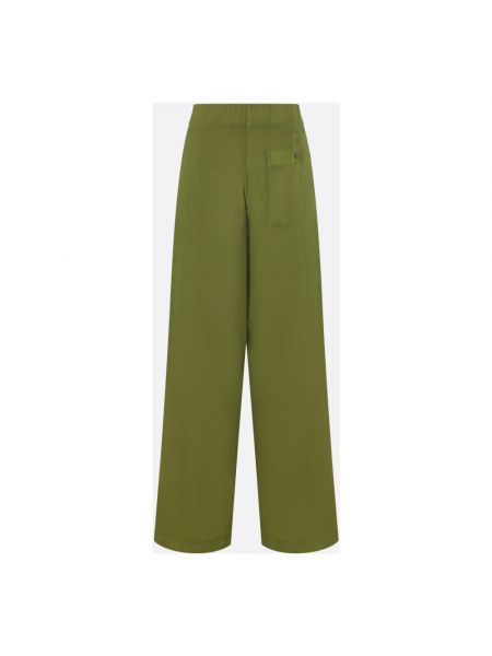 Szerokie spodnie Dries Van Noten zielone
