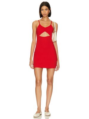 Mini vestido de tweed Beach Riot rojo