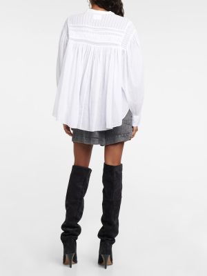 Blusa de algodón oversized Marant Etoile blanco