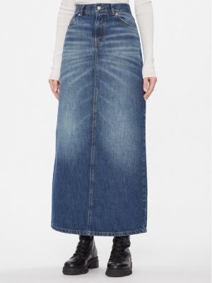 Priliehavá džínsová sukňa Max&co. modrá