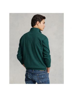 Sudadera con cremallera de algodón de tela jersey Polo Ralph Lauren verde