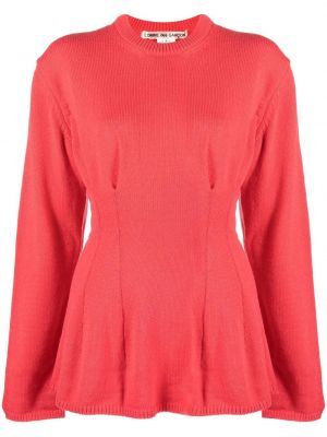 Пеплум пуловер Comme Des Garçons червено