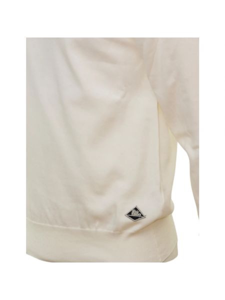 Bluza bawełniana z okrągłym dekoltem Roy Rogers beżowa