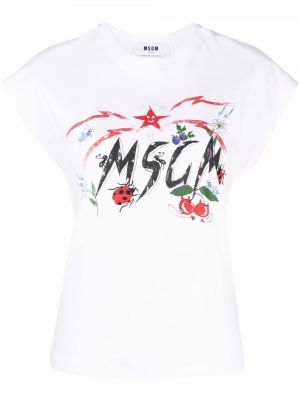 T-shirt Msgm vit